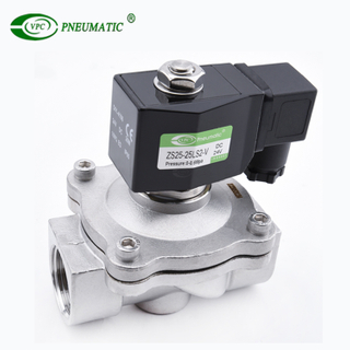 Válvula solenoide de cierre normal de 2/2 vías de acero inoxidable serie ZS