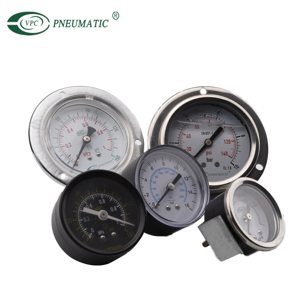 Medidor de presión de aire de acero inoxidable duradero preciso para FRL